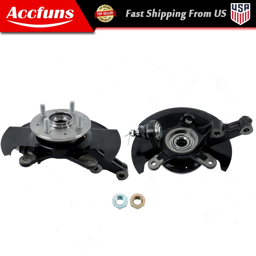 Pair Front Wheel Hub & Bearing Knuckle Assembly For Honda Civic 2003-2005 1.7L