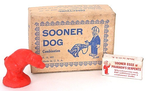 Vintage Miniature Dog Joke Toy | Sooner Eggs Prop with Box | Retro Novelty