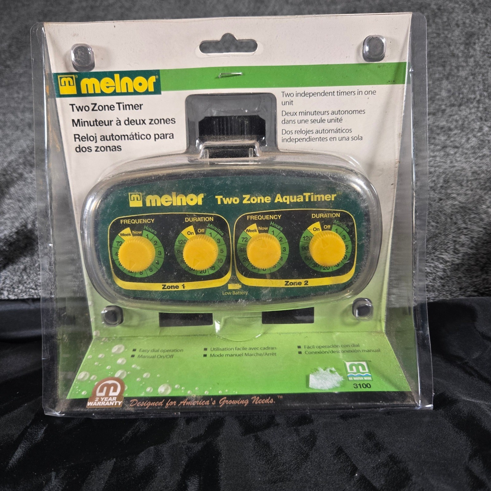 Melnor 3100 Two Zone AquaTimer Automatic Garden Hose Water Timer Green New