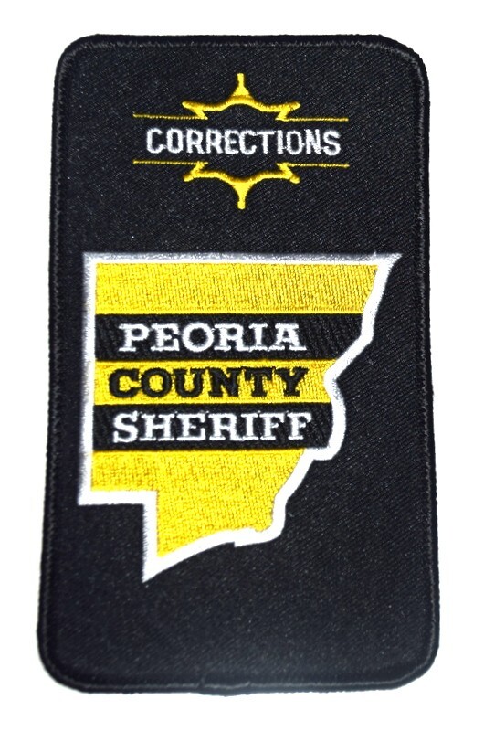 PEORIA COUNTY – CORRECTIONS - ILLINOIS Sheriff Police Patch COUNTY OUTLINE 5.5"