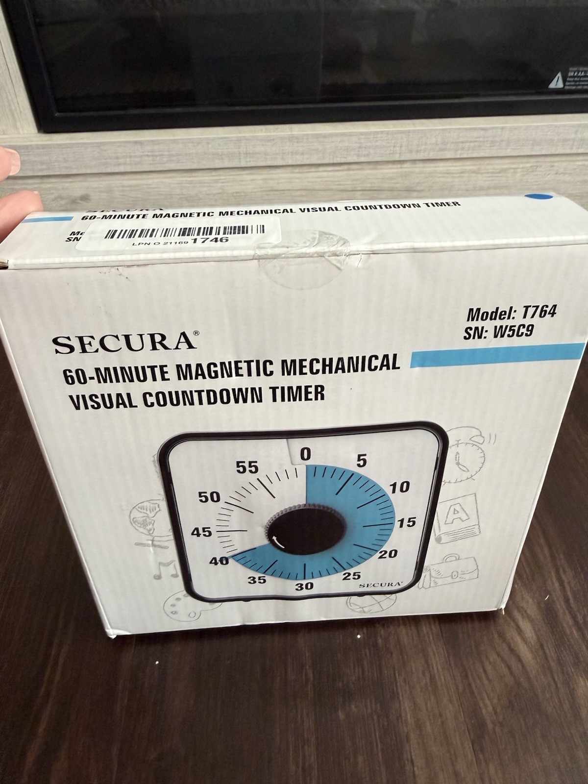 60 Minute Magnetic Mechanical Visual Countdown Timer Secure Classroom Teaching