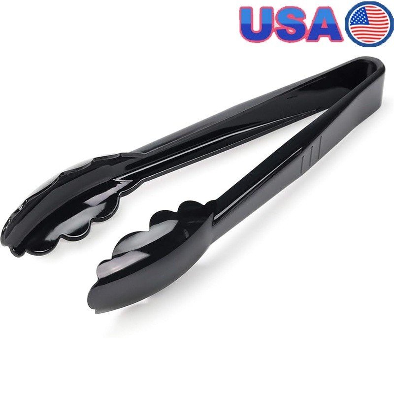 Durable Polycarbonate Serving Tongs Set of 12 Food Safe Plastic Kitchen Tools US