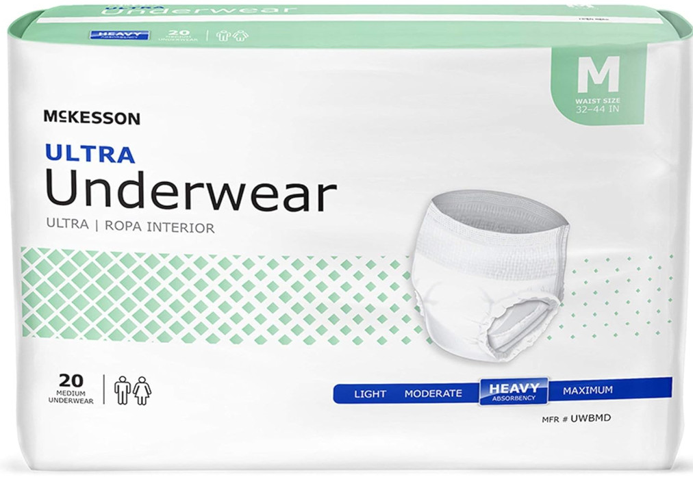 NEW! McKesson Adult Disposable Underwear Diapers-Medium-Heavy Absorbency-80 Ct