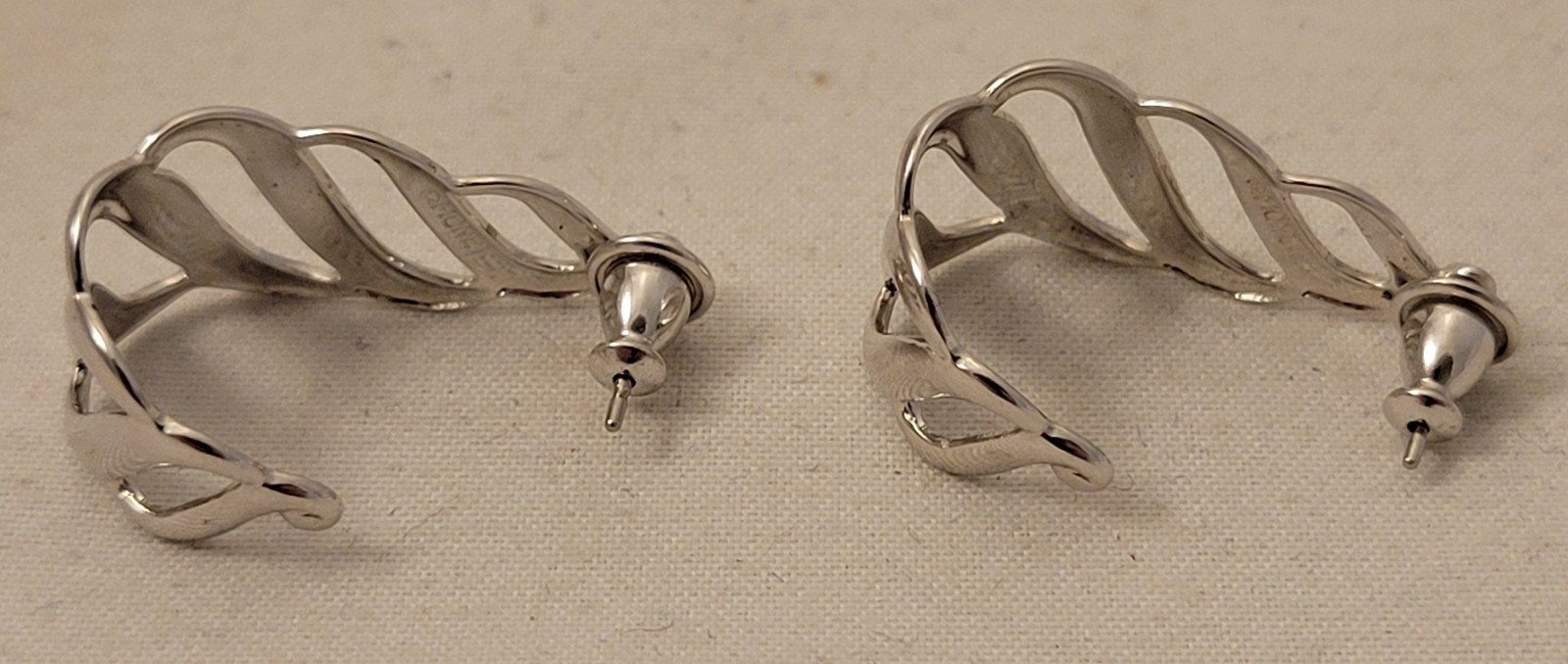 Monet Silver Tone Post Earrings