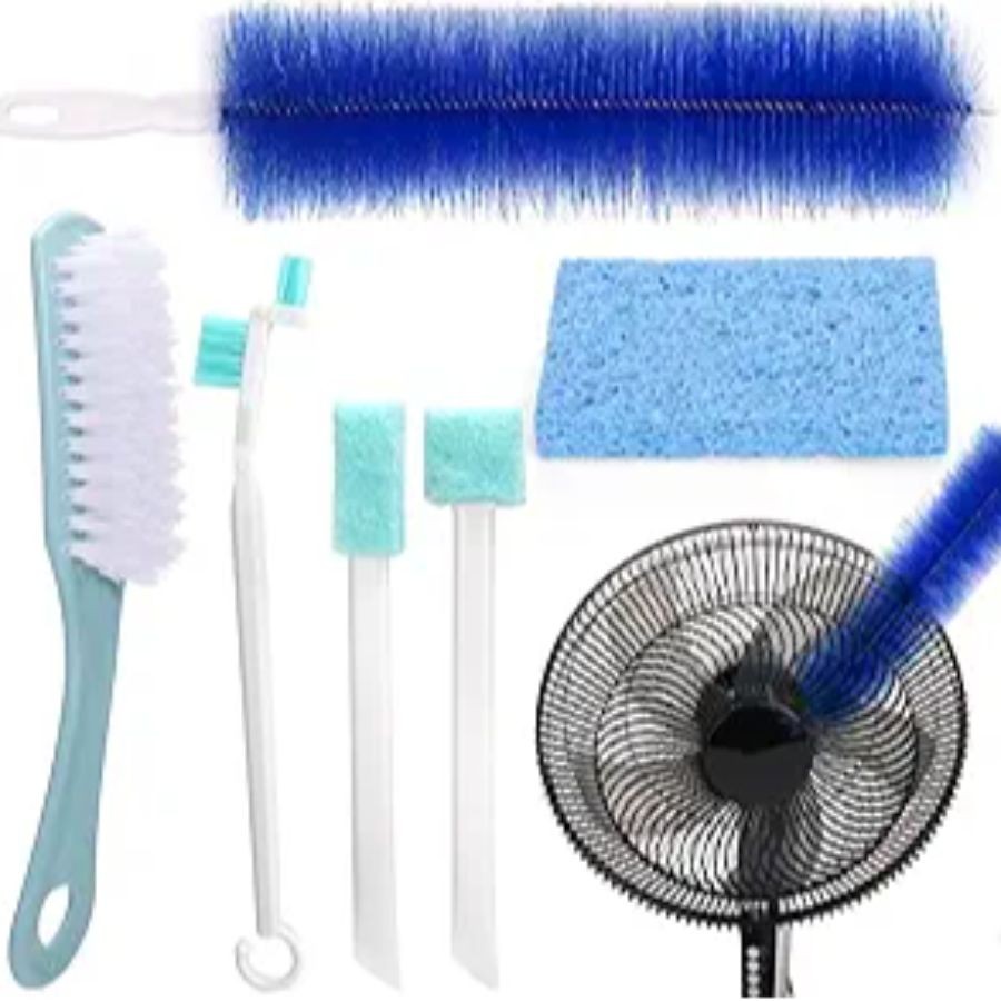 Fan Cleaning Brush Tools Set, 6 Pcs Cleaner Stand up Fan/Desk/Window Multicolor
