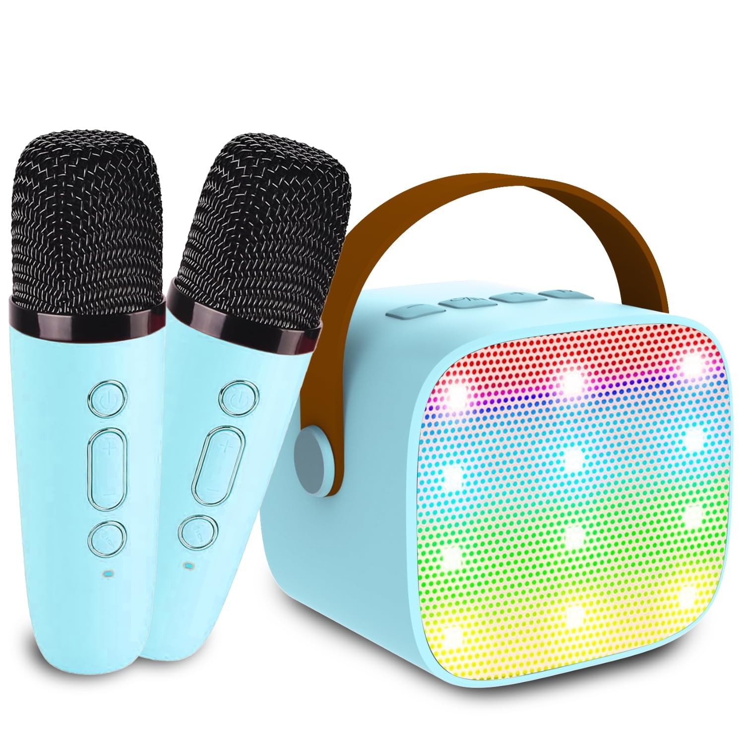 Kids Karaoke Machine, Portable Bluetooth Speaker with 2 Wireless Mics,...