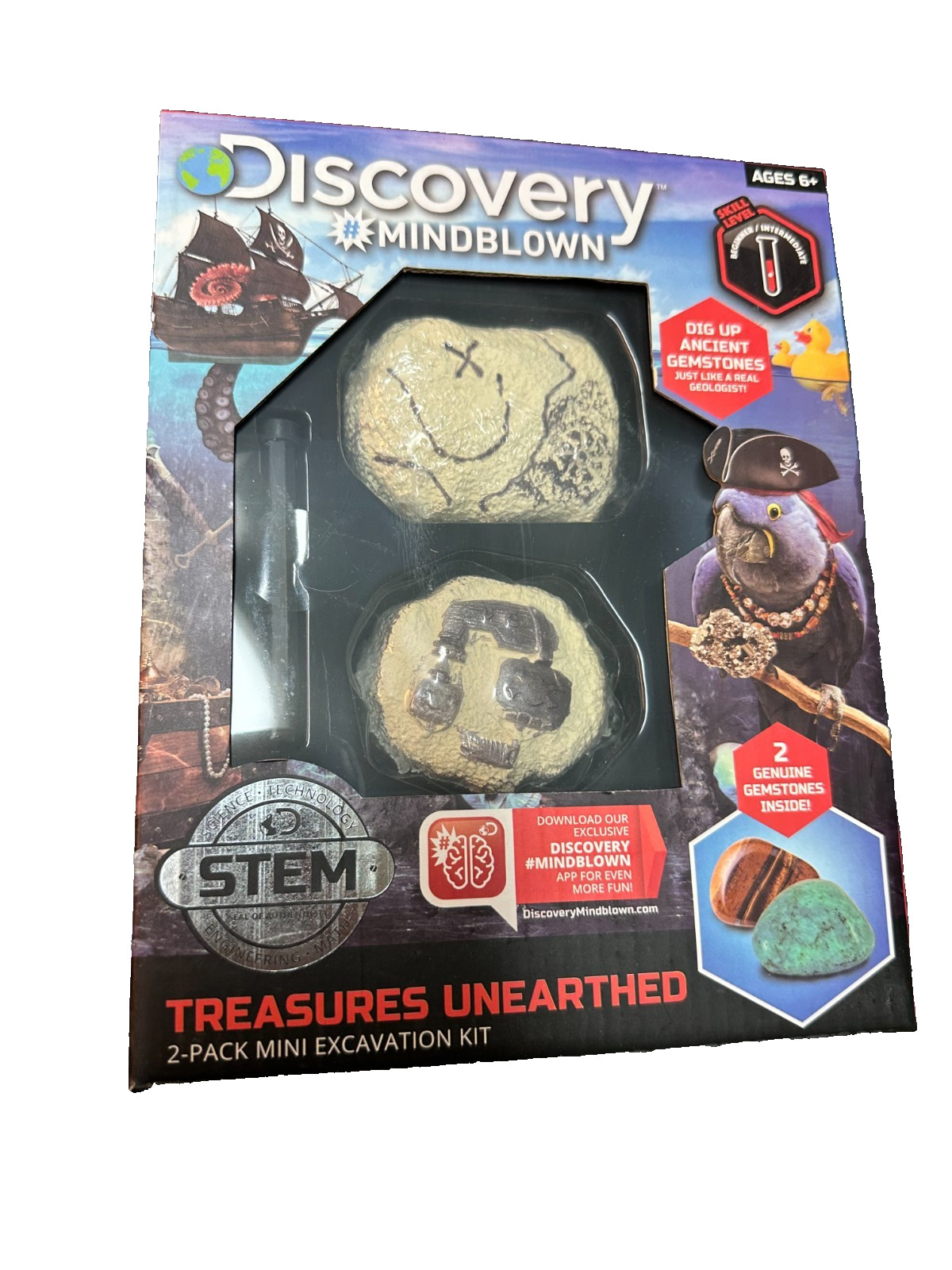 New!! Discovery #MINDBLOWN Mini Unearthed Treasure Set - 2 Pack Excavation Kit