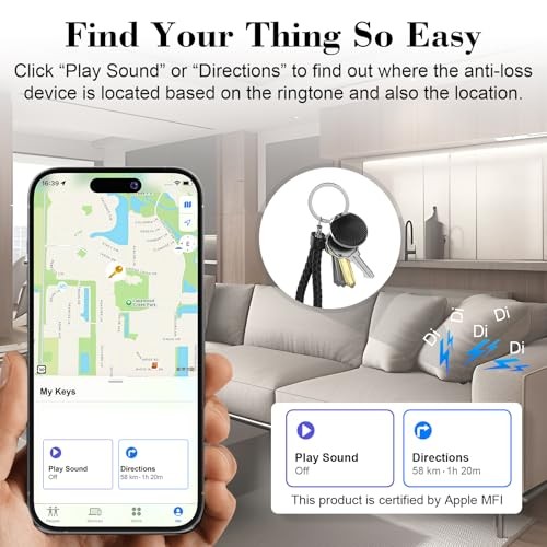 Air Tracker Tag, Smart Tag Bluetooth Tracker Works with Apple Find My 1 White