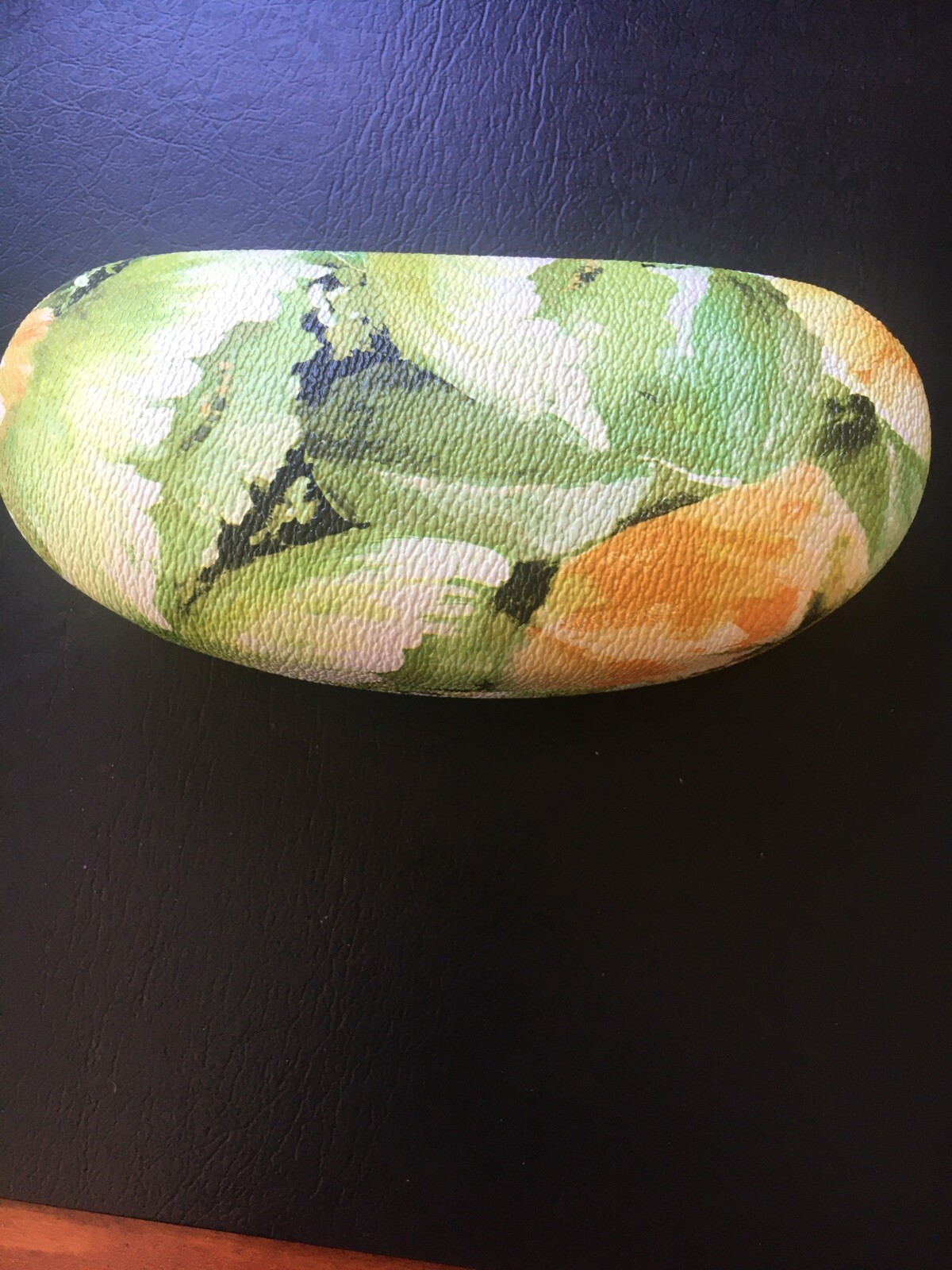 HARD SHELL EYEGLASS/SUNGLASSES CASE COLORFUL PASTELS FLORAL, GREENS, YELLOW  NEW