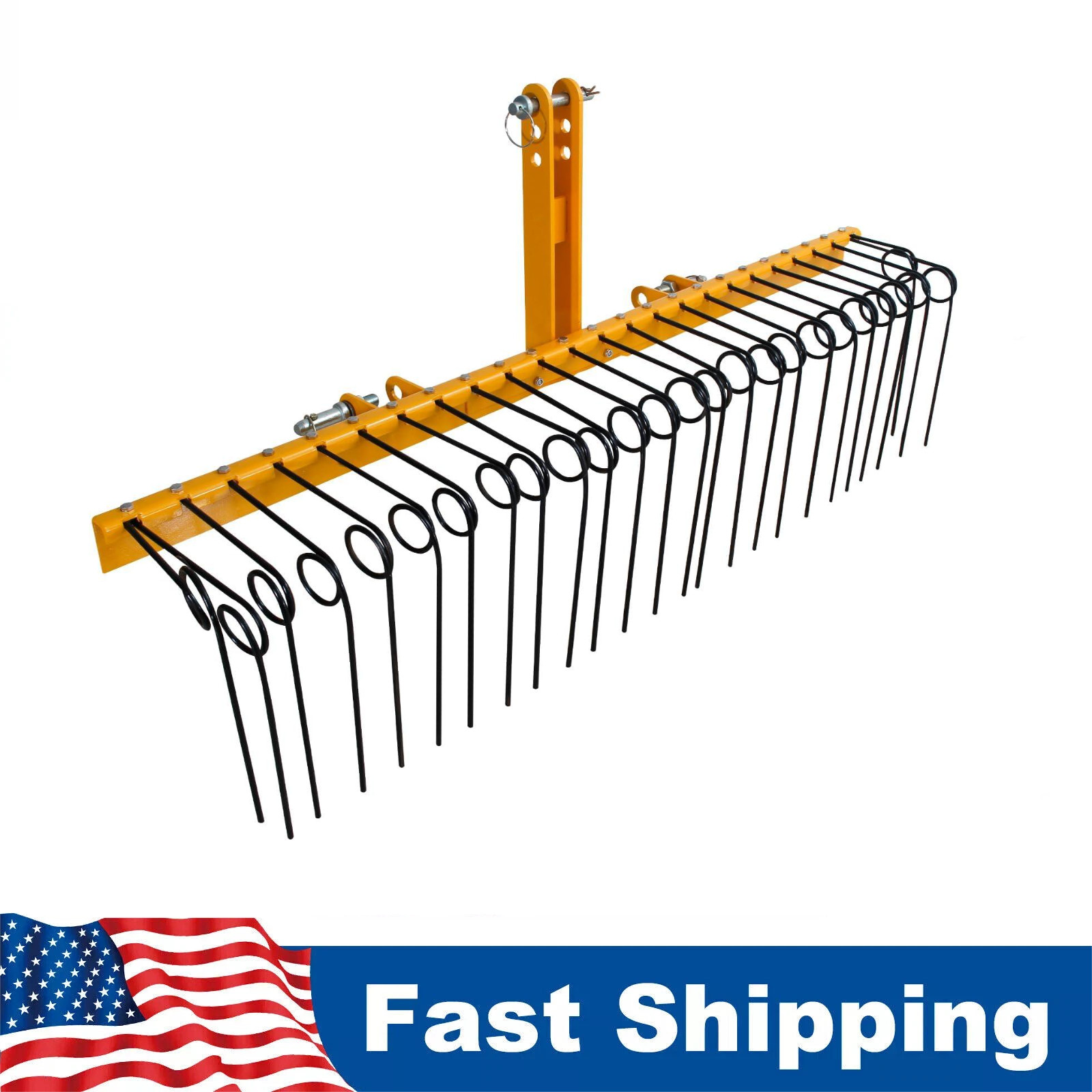 60 in 3 Point Pine Straw Rake Rake Attachment for Cat-0 & Cat-1 Tractor Steel