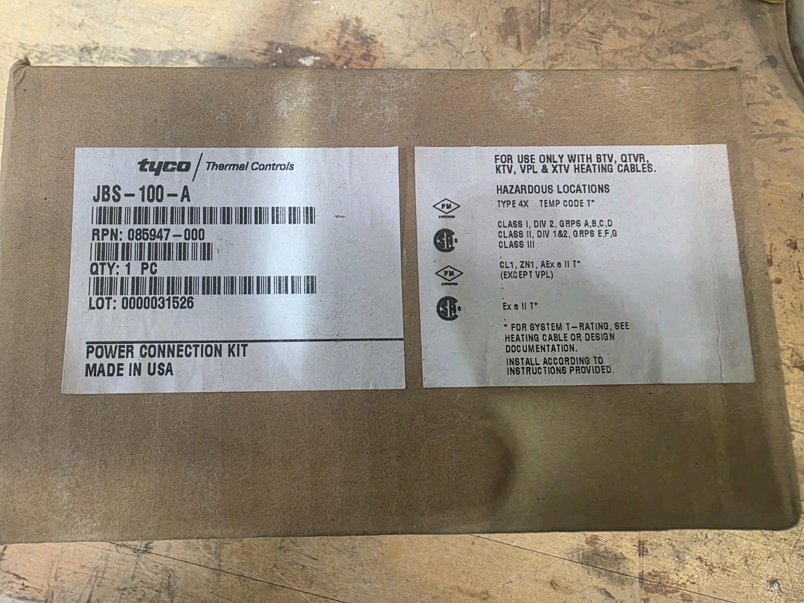 Tyco JBS-100-A Power Connection Kit new UNOPENED 📦