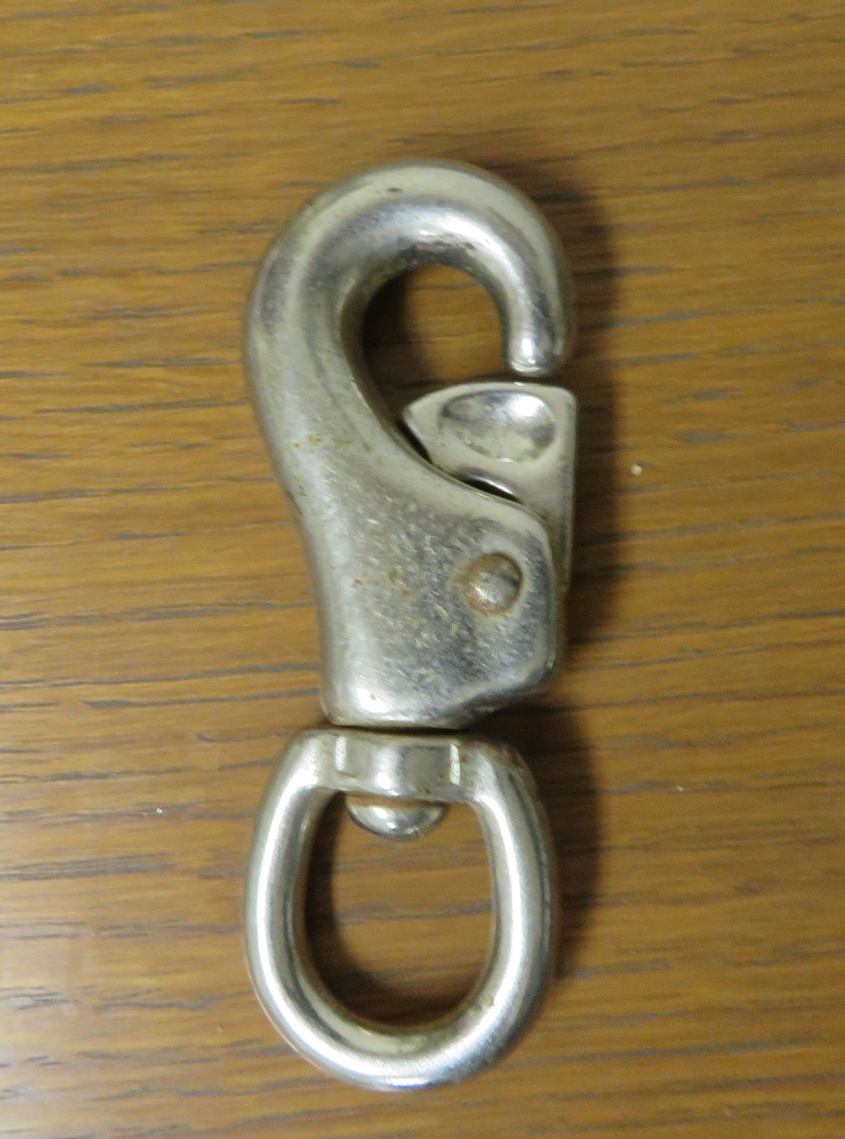 Chrome Plated Steel Bull Snap for Rope Tying Large Swivel Eye 4.25" L - used