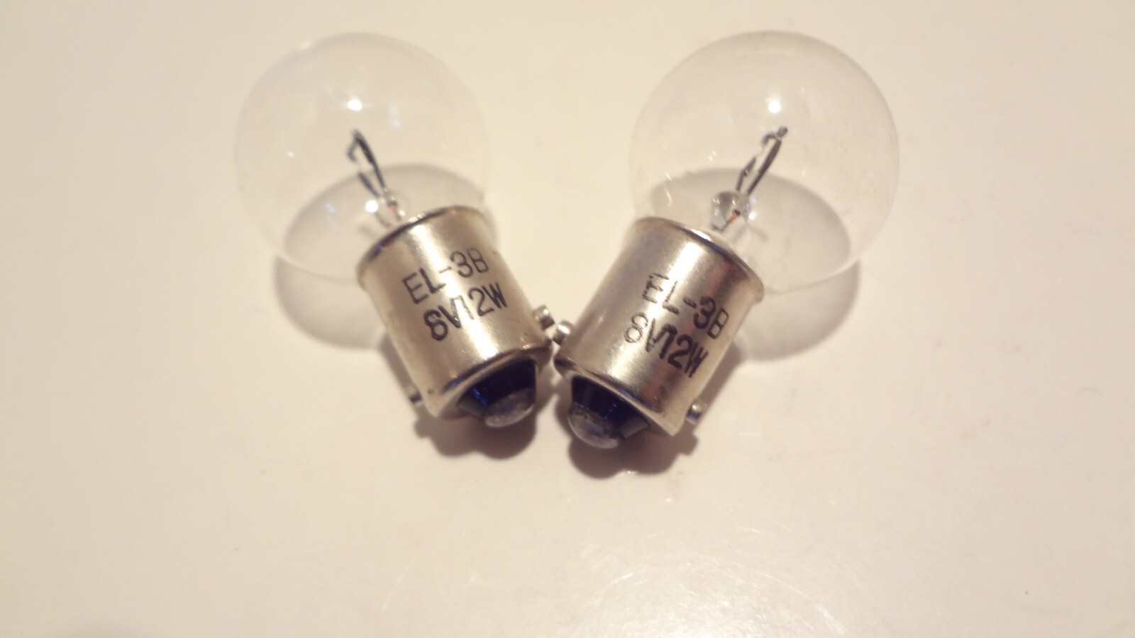 MICROSCOPE BULB  EL-3B CLEAR  ( 2 ea)  8 VOLT 12 WATT