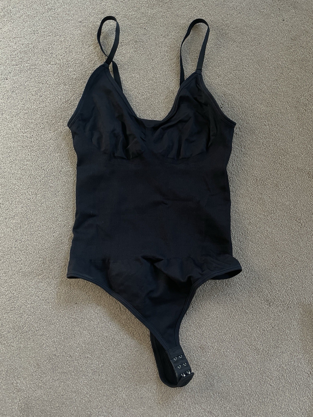 BNWT Black Shapewear Bodysuit With Adjustable Straps - UK Size M