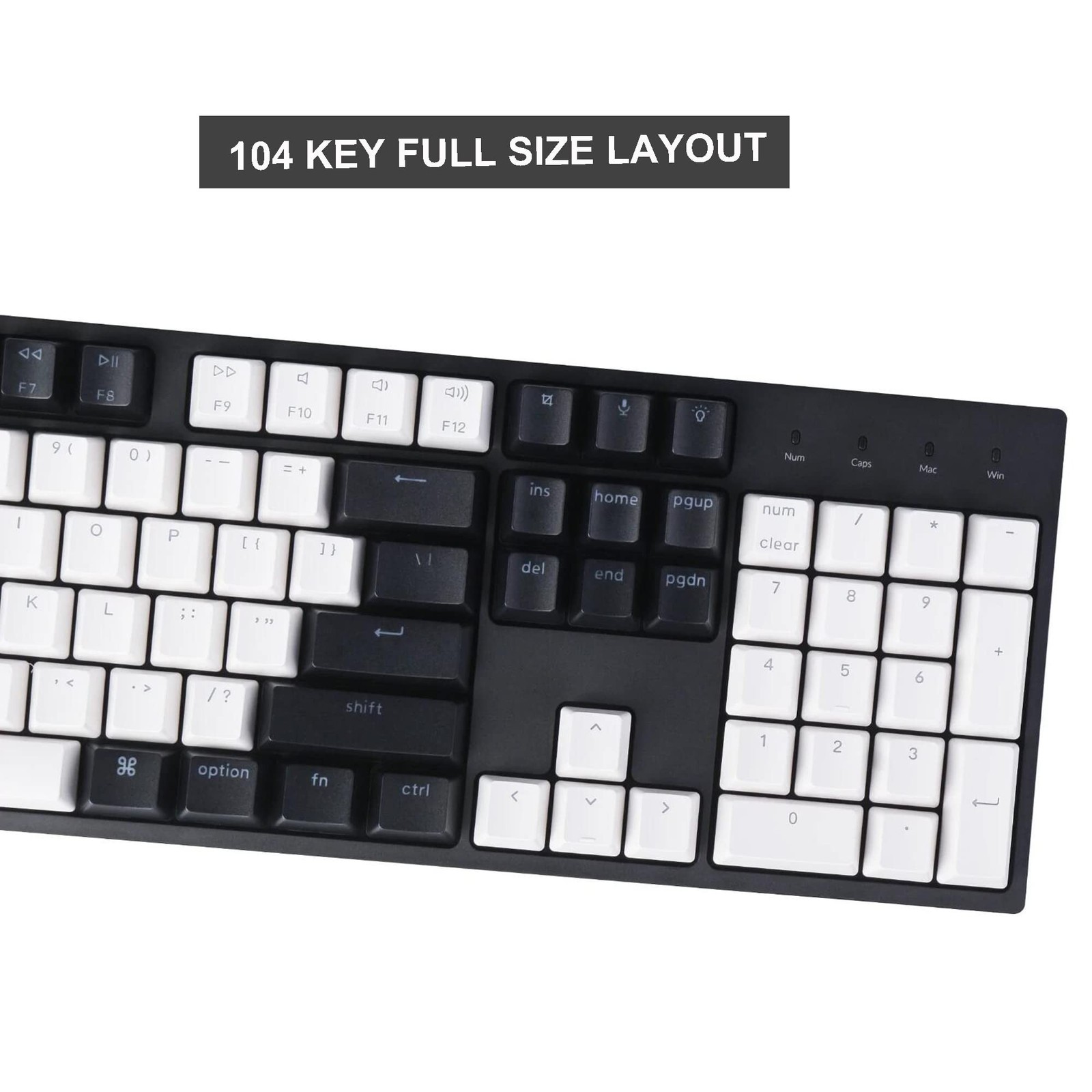 Keychron C2 104 Keys Full Size Wired Mechanical Keyboard for Mac Windows, Hot...