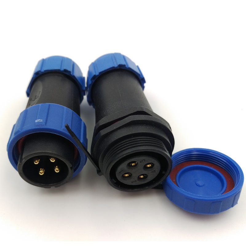SP21 4Pin Waterproof Power Connector Plug Socket IP67,LED Light Cable Connector
