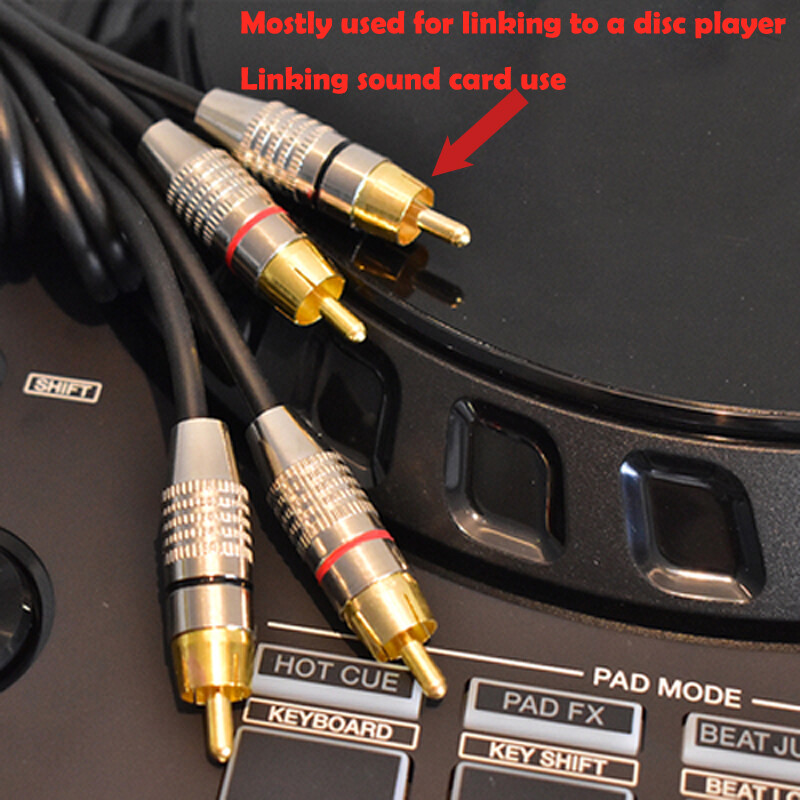 Pair Customized Mixed Audio Cables 2 RCA Connect Disc Player Sound Card 5M