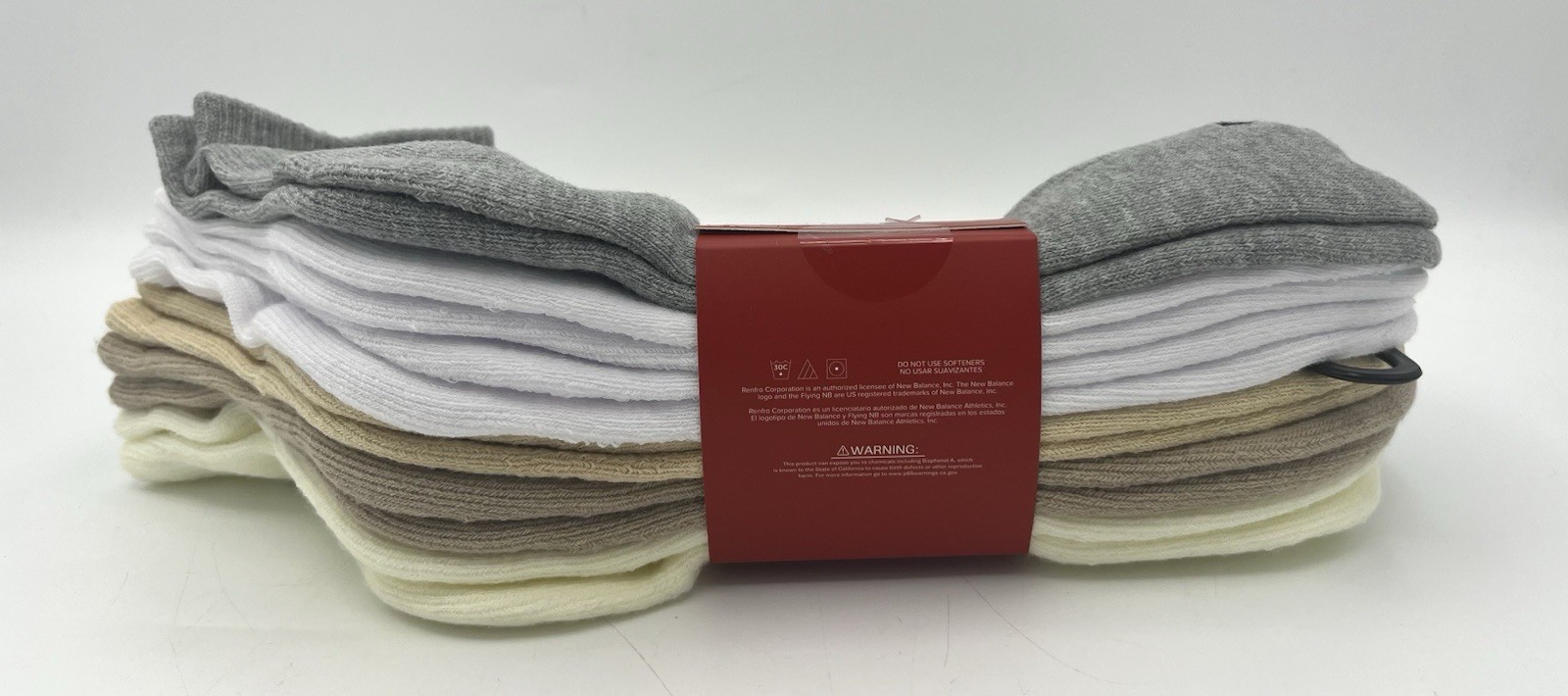 New Balance 6 Pairs Men's Cushioned Ankle Socks  Arch Support  Assorted Colors