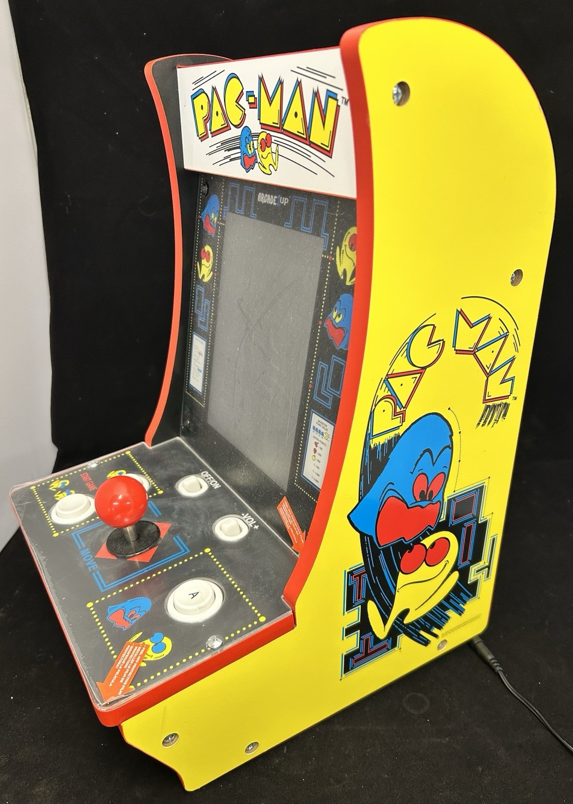 ARCADE 1UP PAC MAN GALAGA TABLE TOP ARCADE GAME MODEL 8295 EXCELLENT FILM ON
