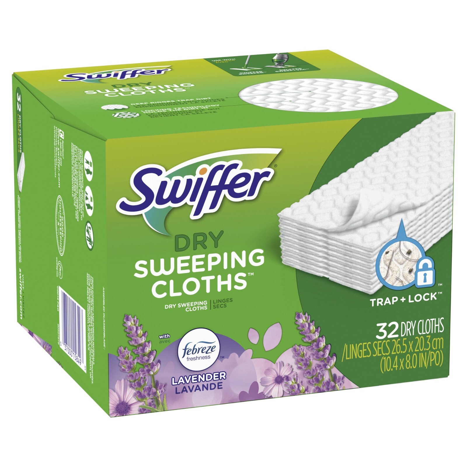 Swiffer Sweeper Dry Pad Refills, , Multi Surface, Lavender Scent, 32 Count