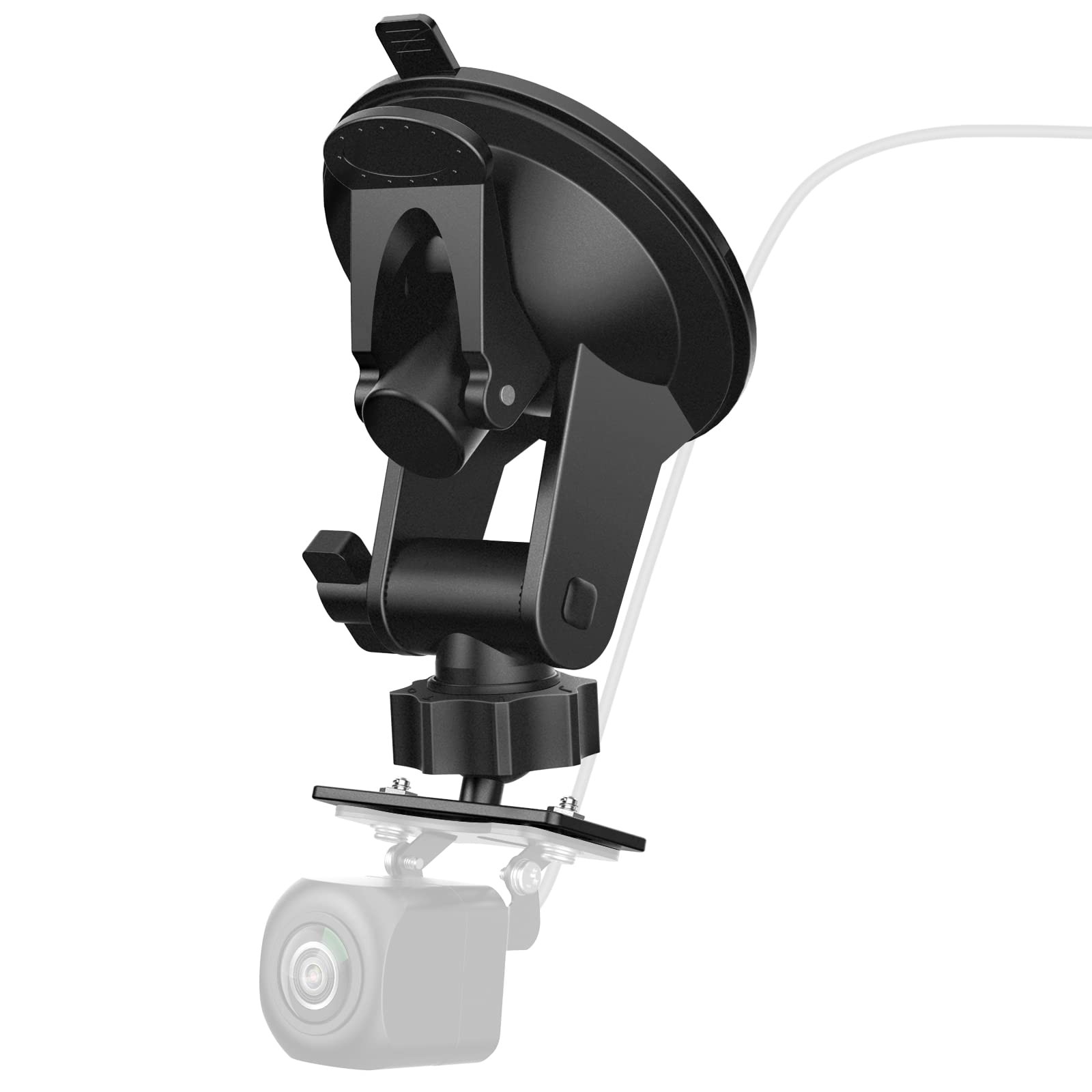 Pixelman Rear Dash Cam Mount, Camera Holder for Car Windshield Black