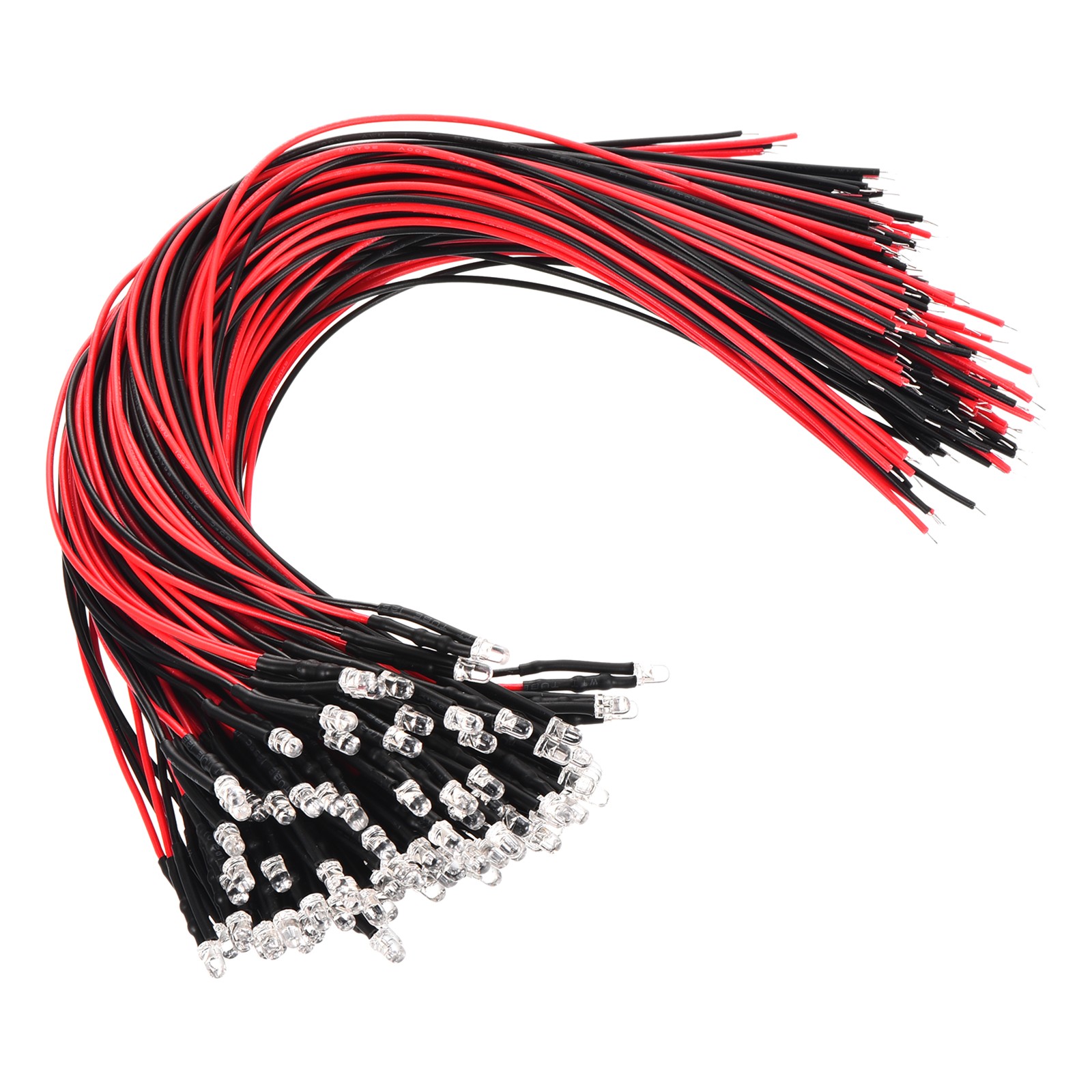 3mm LED Diode Light, 100 Pcs 24V DC, Assorted Color (10 PCS/Color)