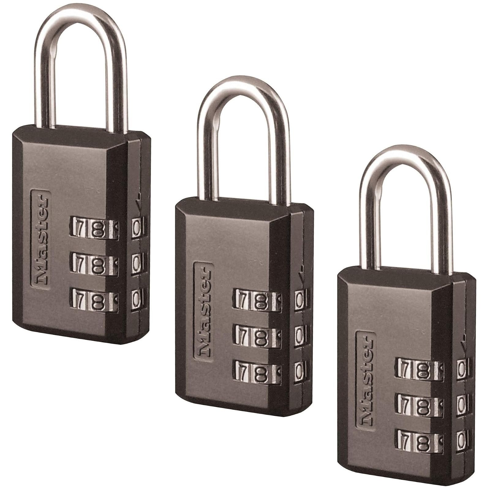 Master Lock Combination Padlock - 3-Digit Code for Gym & Luggage