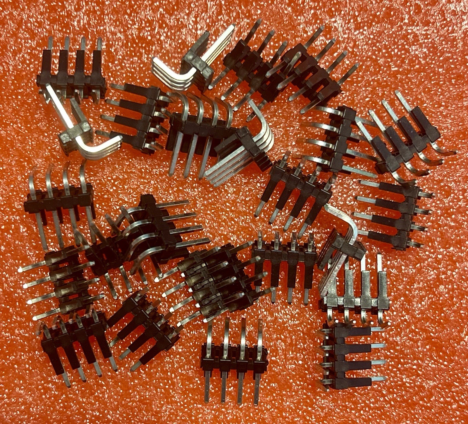 Molex 26-48-1044 4 position right angle .156 header (25 pieces) PCB mount