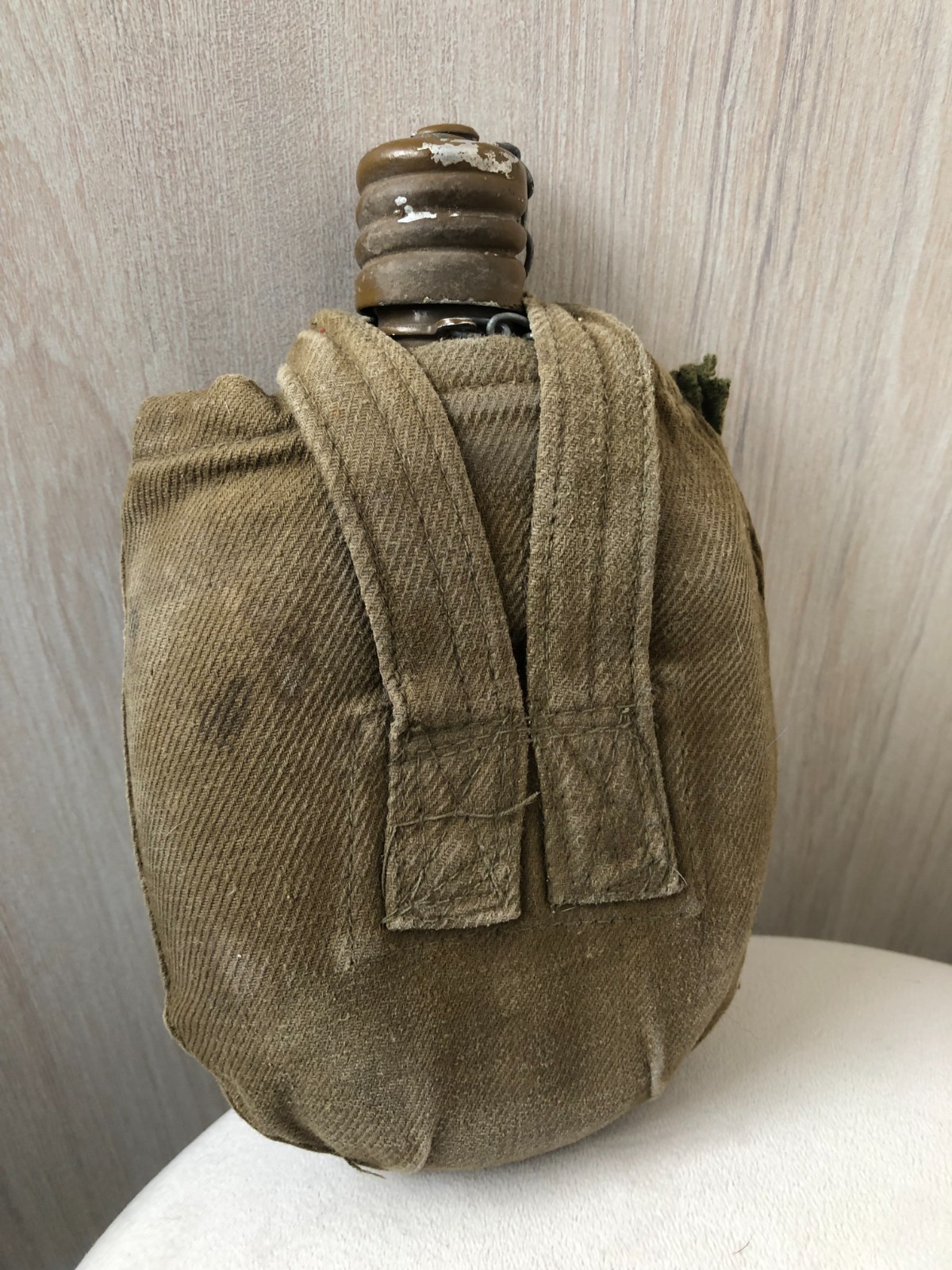 Vintage Soviet Russian Army Gear Water Aluminum Flask Canteen Bottle 1980s USSR