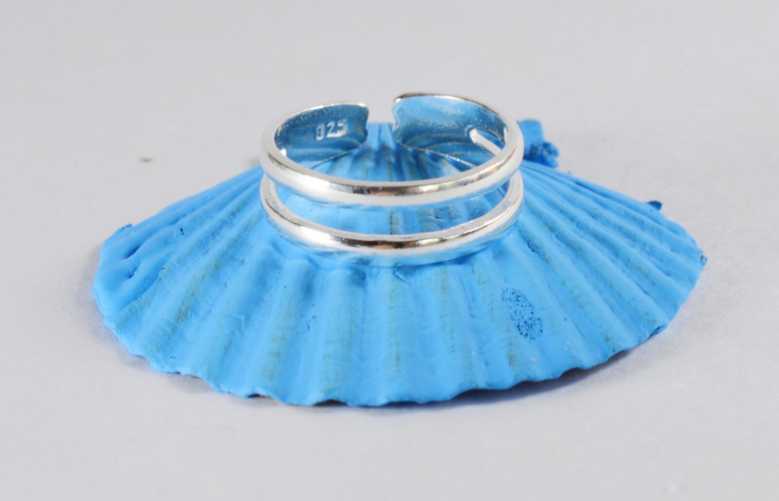 Sterling Silver 925 Adjustable Twin Band Toe Ring !! New !!