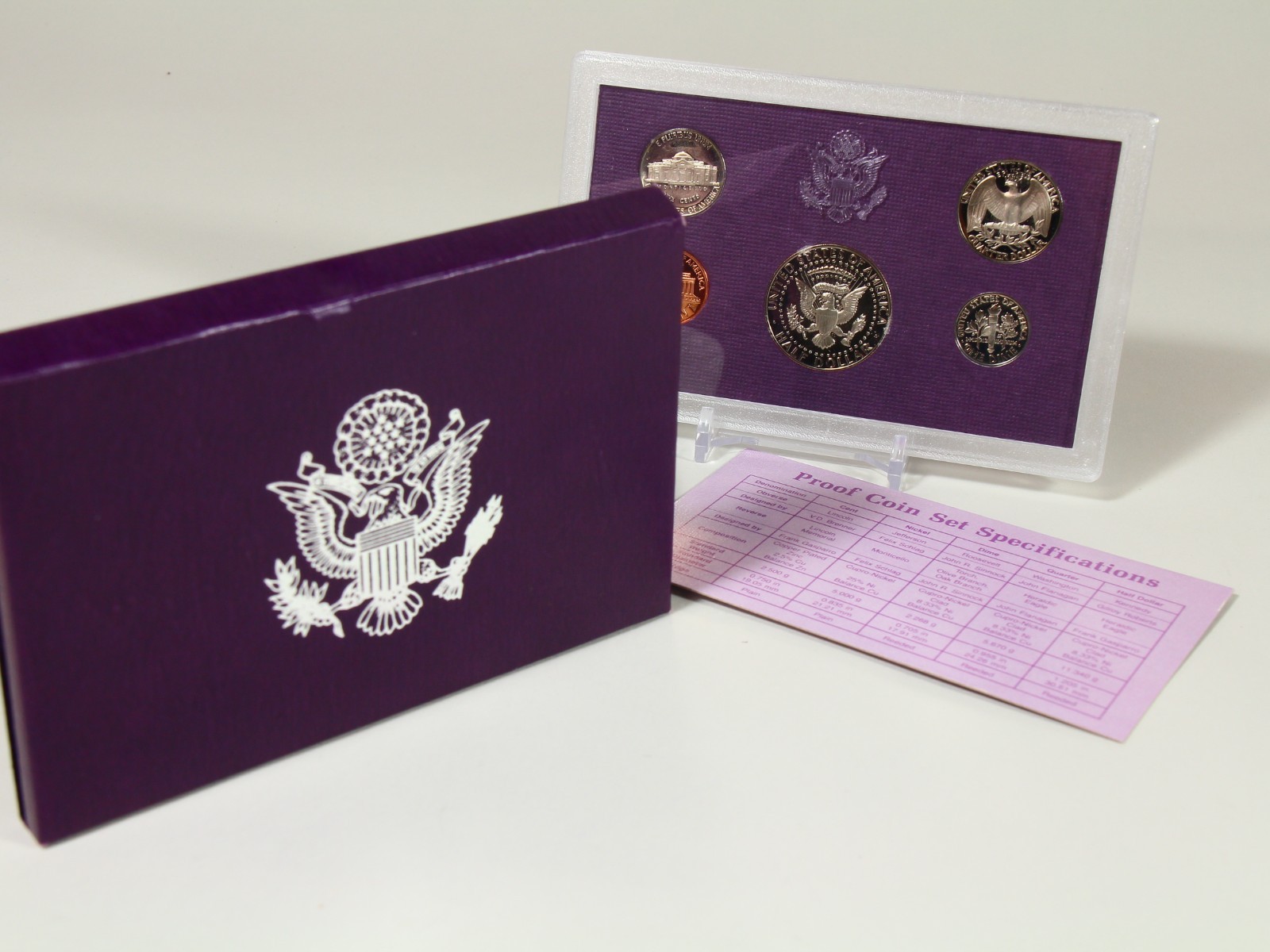 1987-S US Mint 5 coin clad proof set.  American Historic Society. OGP, no COA