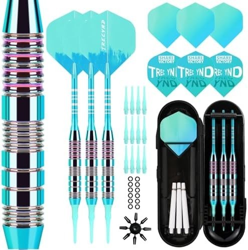 Soft Tip Darts Set 3 Aluminum Shaft Professional Darts Plastic Tip Sets 2BA R...