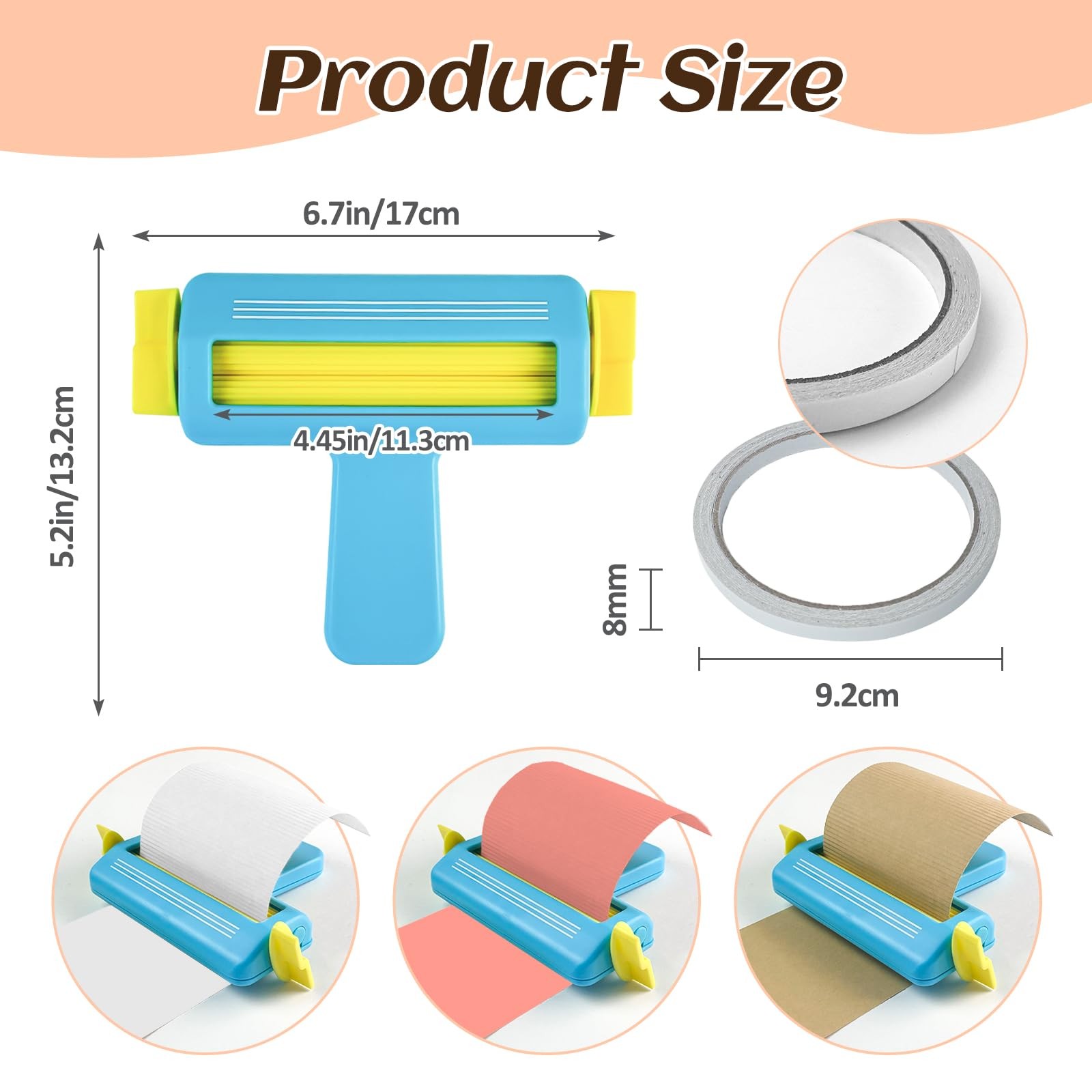 Paper Crimper Tool, 9" Pinking Shears, 100 Sheets Glossy Thin Inkjet Paper 8....