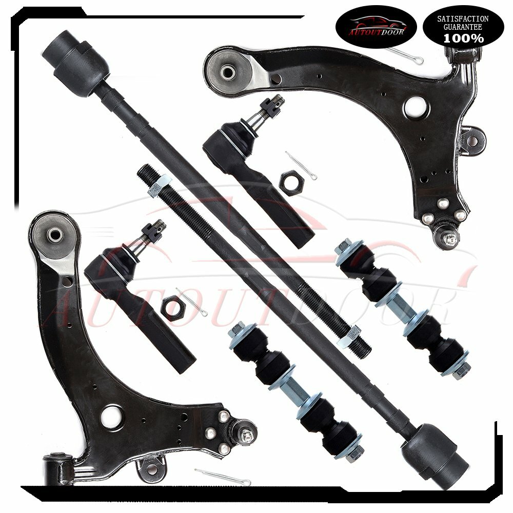For 2000-13 Chevy Impala 8PCS Front Lower Control Arm Sway Bar Tie Rod Ends Kit