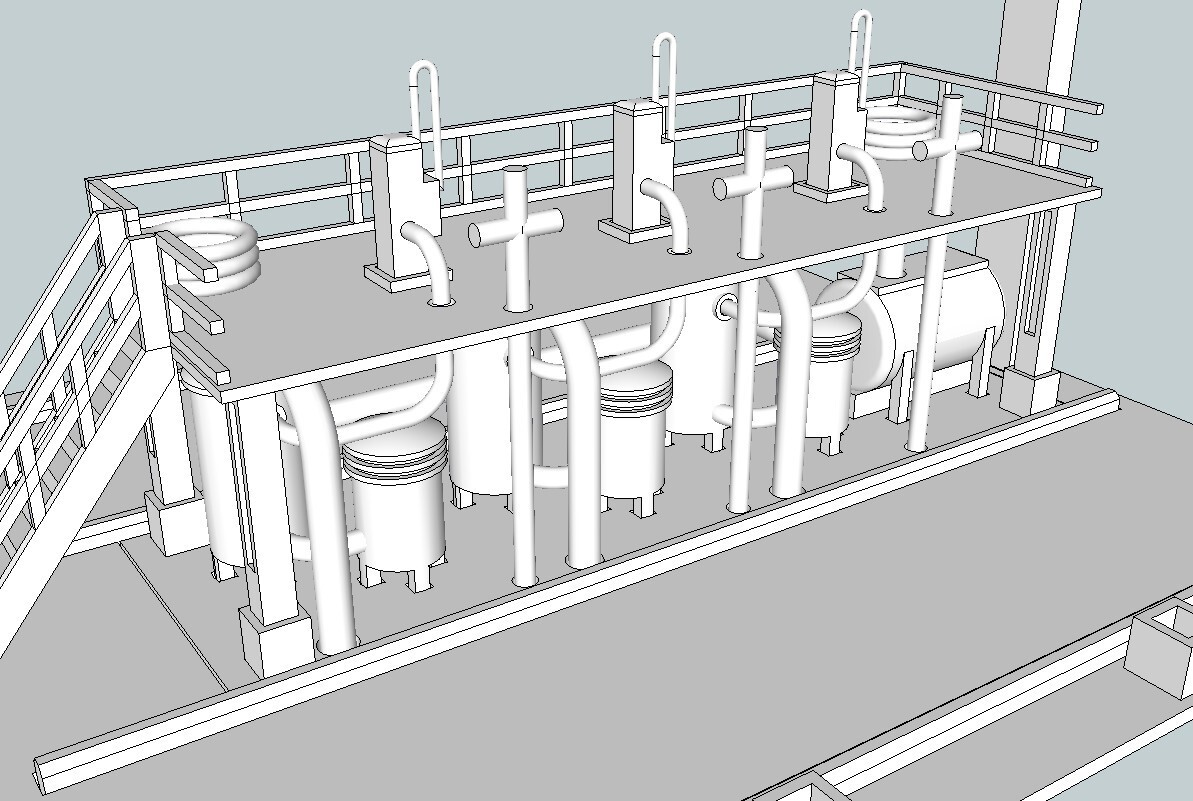 3D Printed Model Railroad Fuel Distribution Facility. O Scale