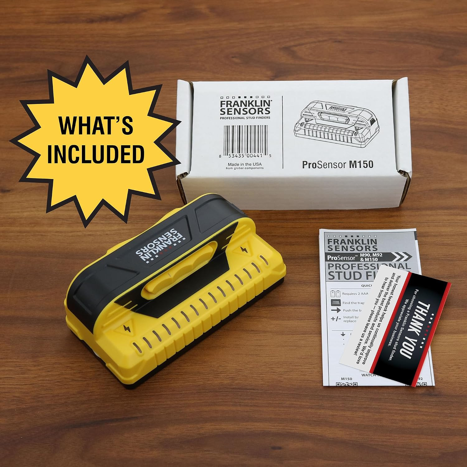 Prosensor M150/X990 Stud Finder with Live Wire Detection | 9-Sensor Wall Scanner