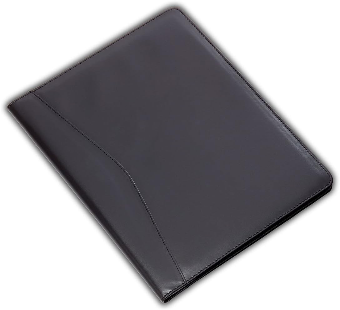 Dacasso Top-Grain Leather Standard Portfolio, Black (E1001) NEW