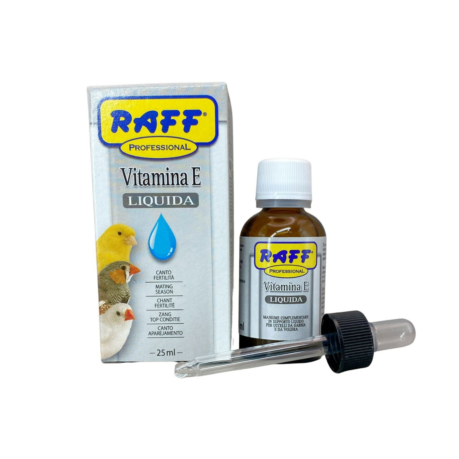 Raff Vitamin_E Liquid, Supplement for Birds, Fertility for Birds, Breeding birds