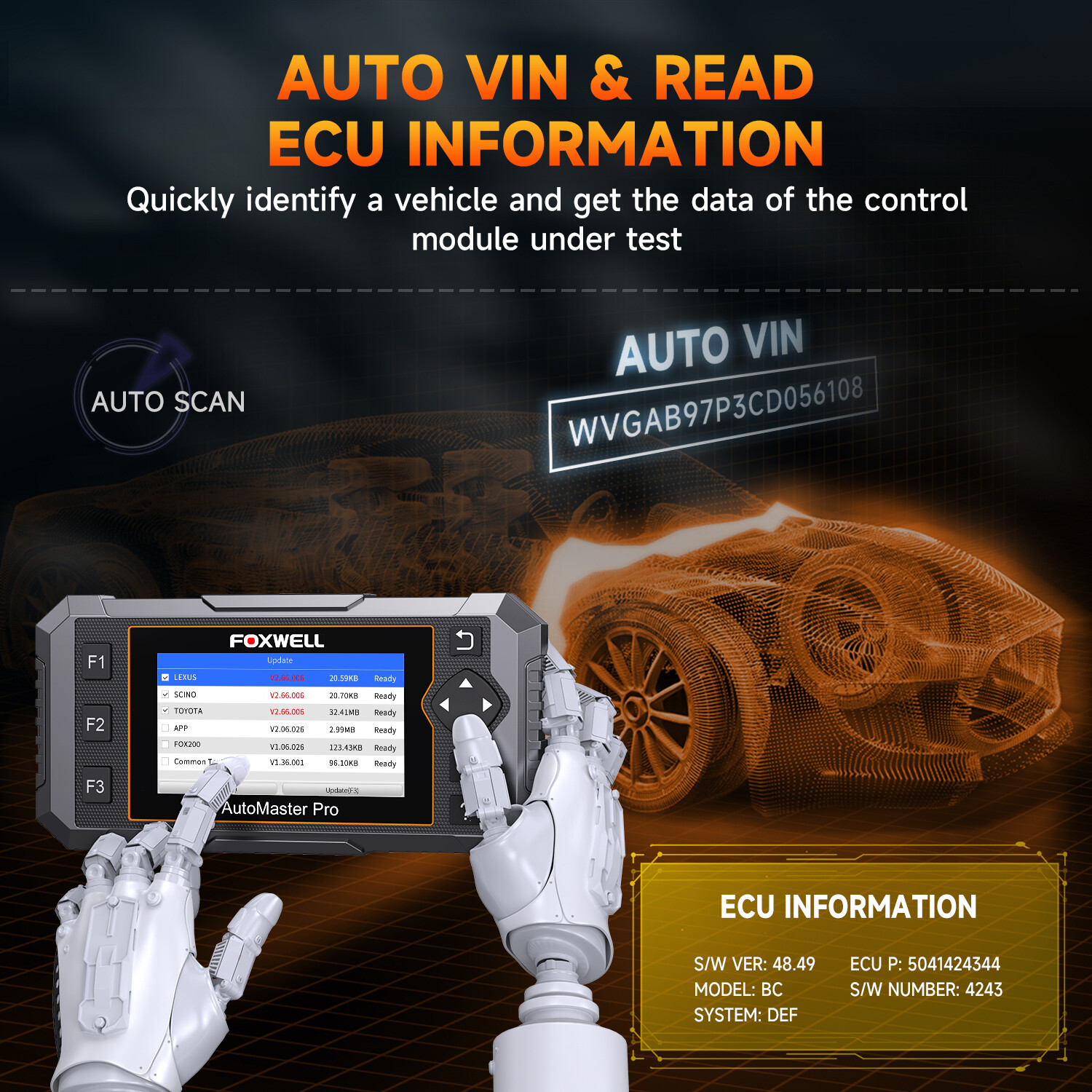 NT650 Pro Bidirectional Car Diagnostic Tool ABS SRS OBD2 Scanner TPMS DPF Reset