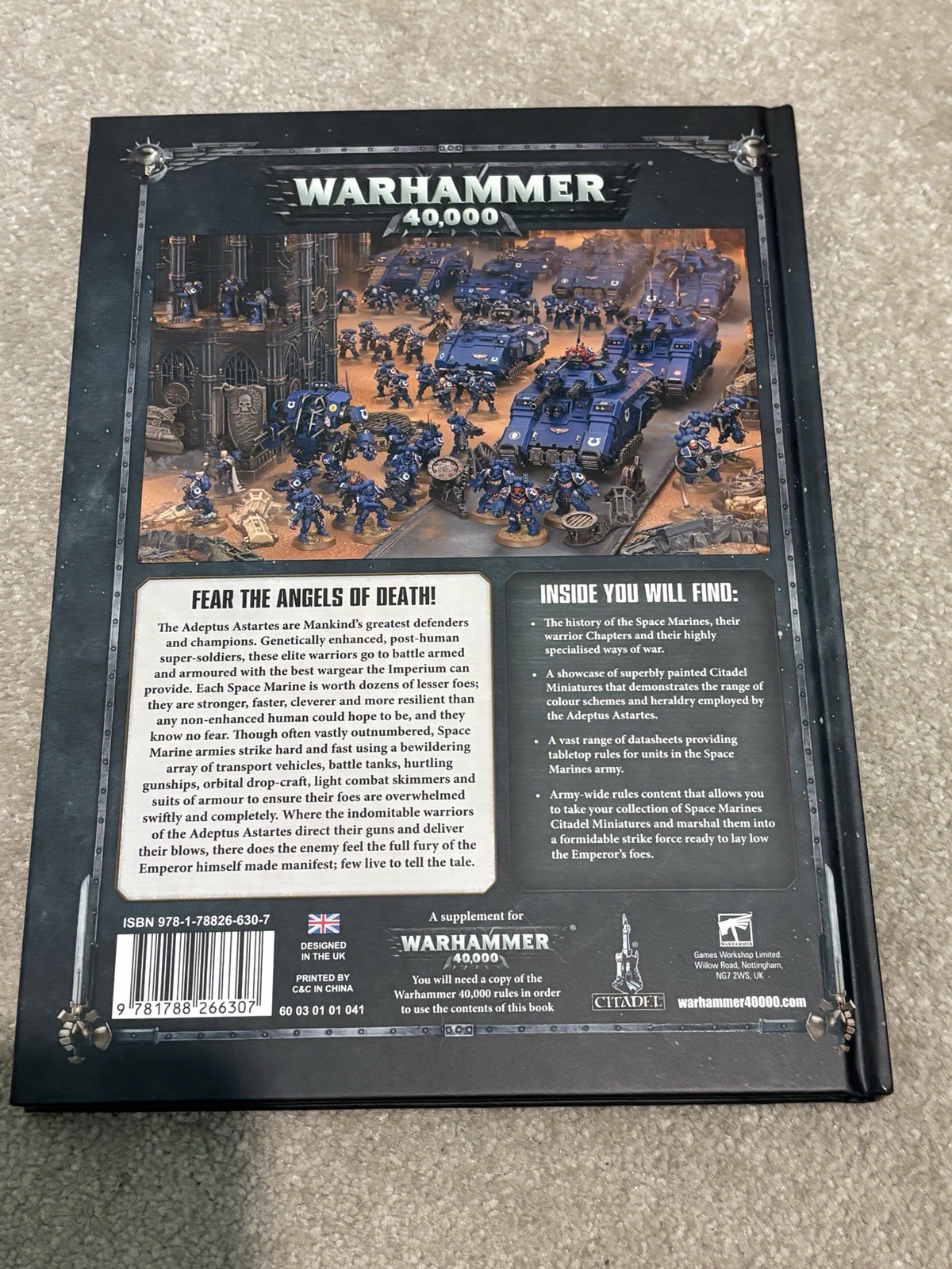 Warhammer 40,000 Codex Space Marines Hardback Book Games Workshop 40,000