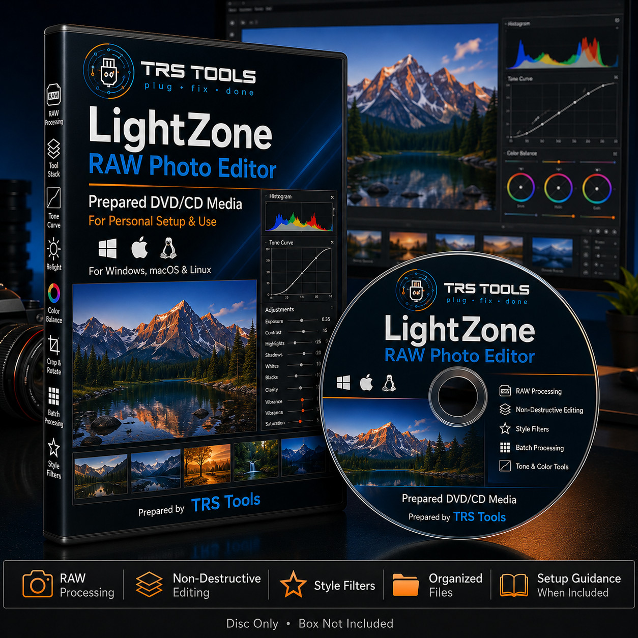 LightZone RAW Photo Editor DVD/CD Prepared Media by TRS Tools