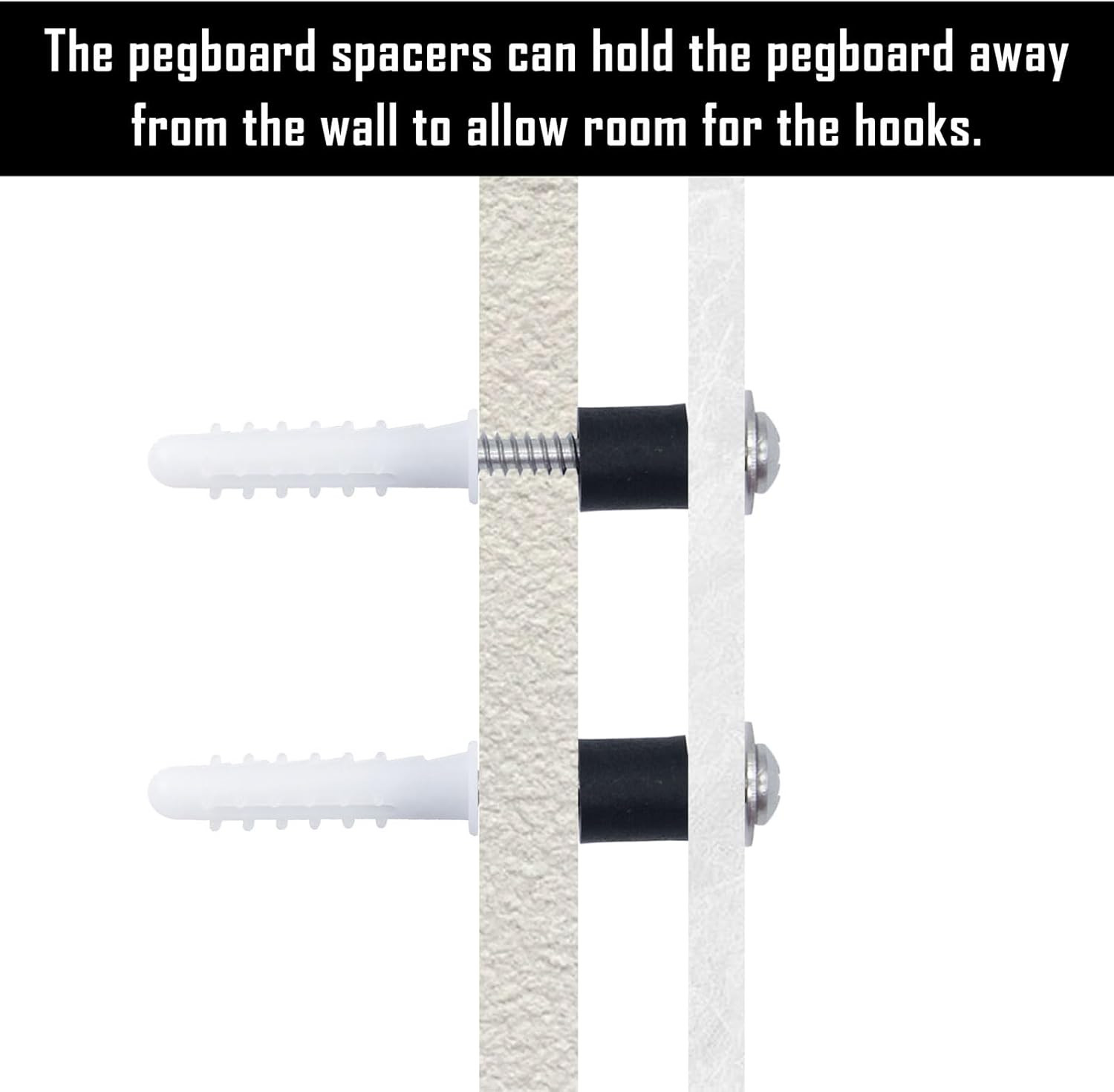 200 Pieces Pegboard Mounting Kit Wall Peg Boards Installation Accessories Pegboa