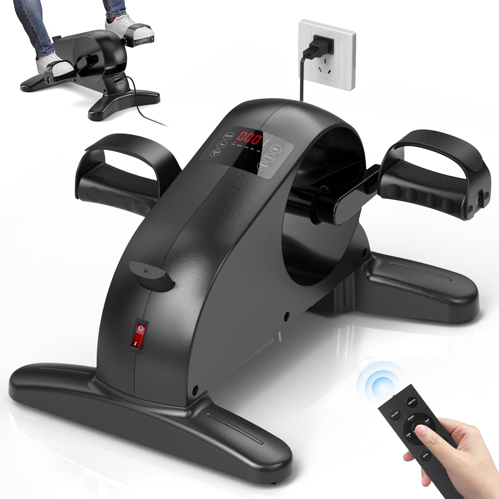 Mini Electric Under Desk Bike - Motorized Pedal Exerciser with Leg Support