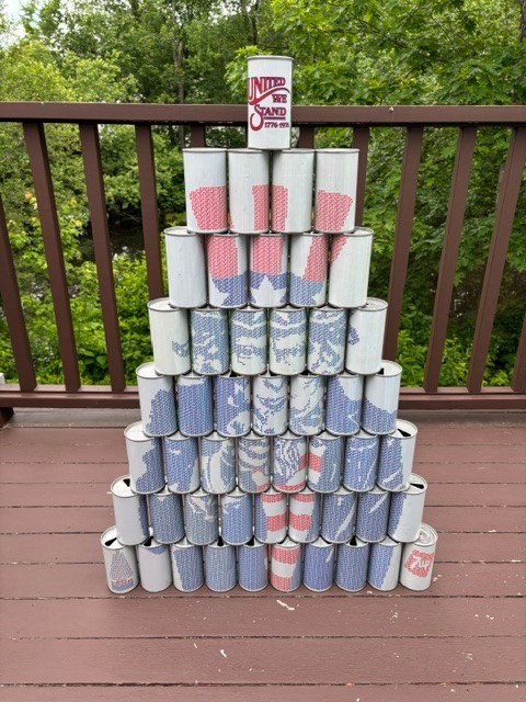Vtg 7UP Soda cans- United WE STAND-50 States Uncle Sam-1976 Bicentennial
