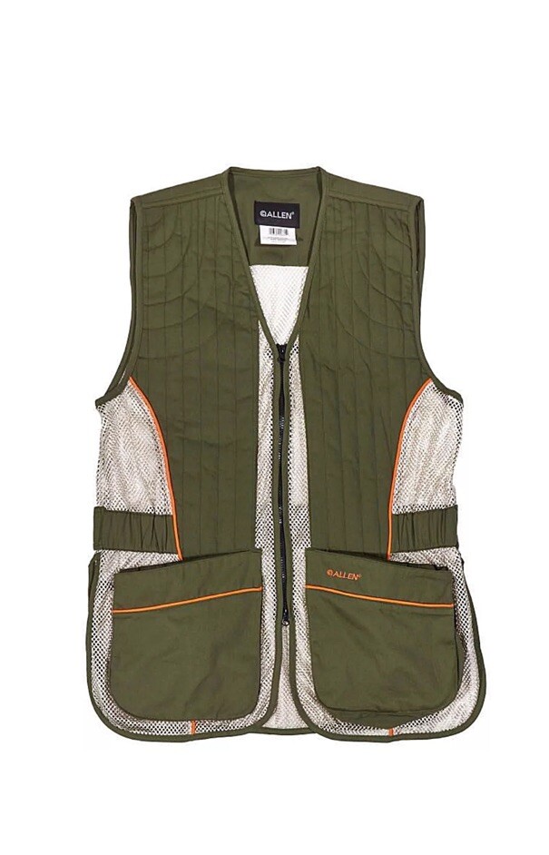 Allen Company Recoil Reducing Shooting Range Vest, MD/LG, (Olive/Tan) #22611 New