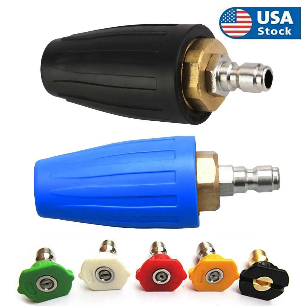 3600/4000PSI High Pressure Washer Rotating Turbo Nozzle Spray Tip 1/4" 2.5~4 GPM