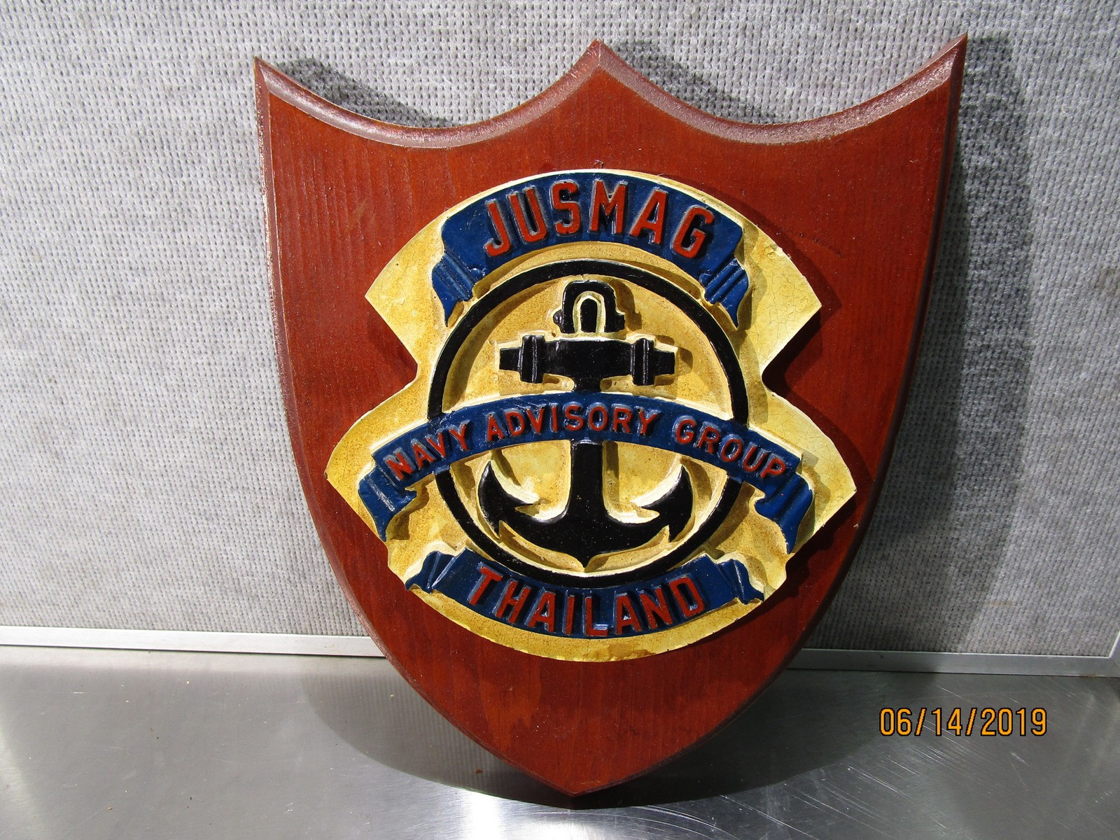 Vintage Jusmag Navy Advisory Group Thailand Plaque