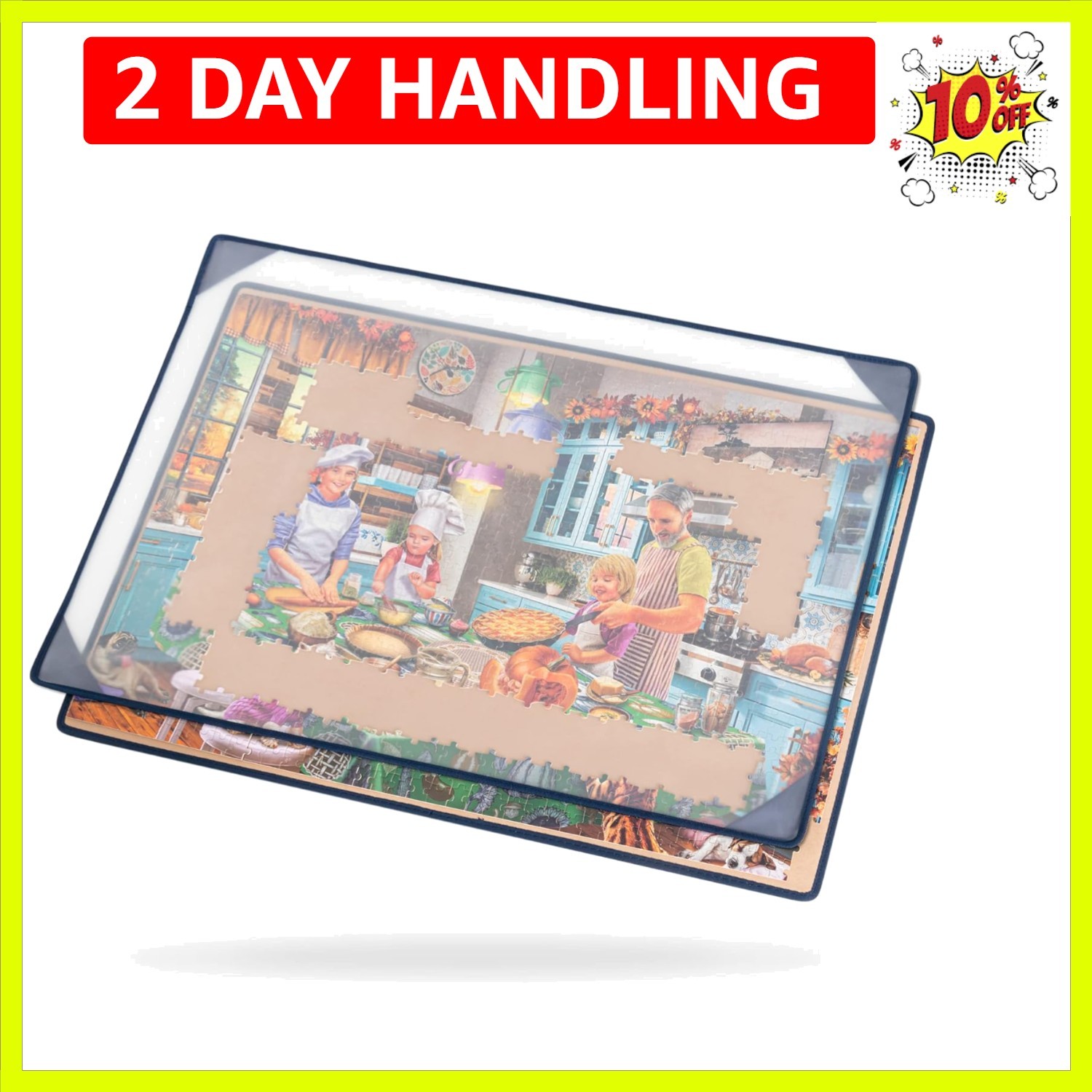 Jigsaw Puzzle Board Portable Puzzle Mat with Puzzle Dustproof Cover for Puzzl...