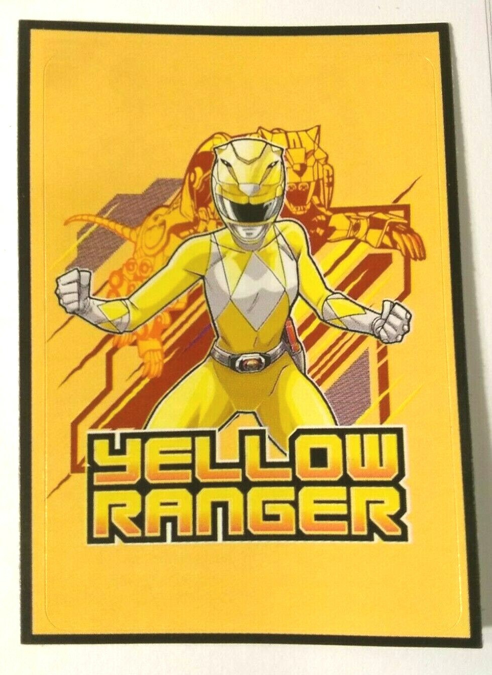 Power Rangers Yellow Ranger Vending Sticker