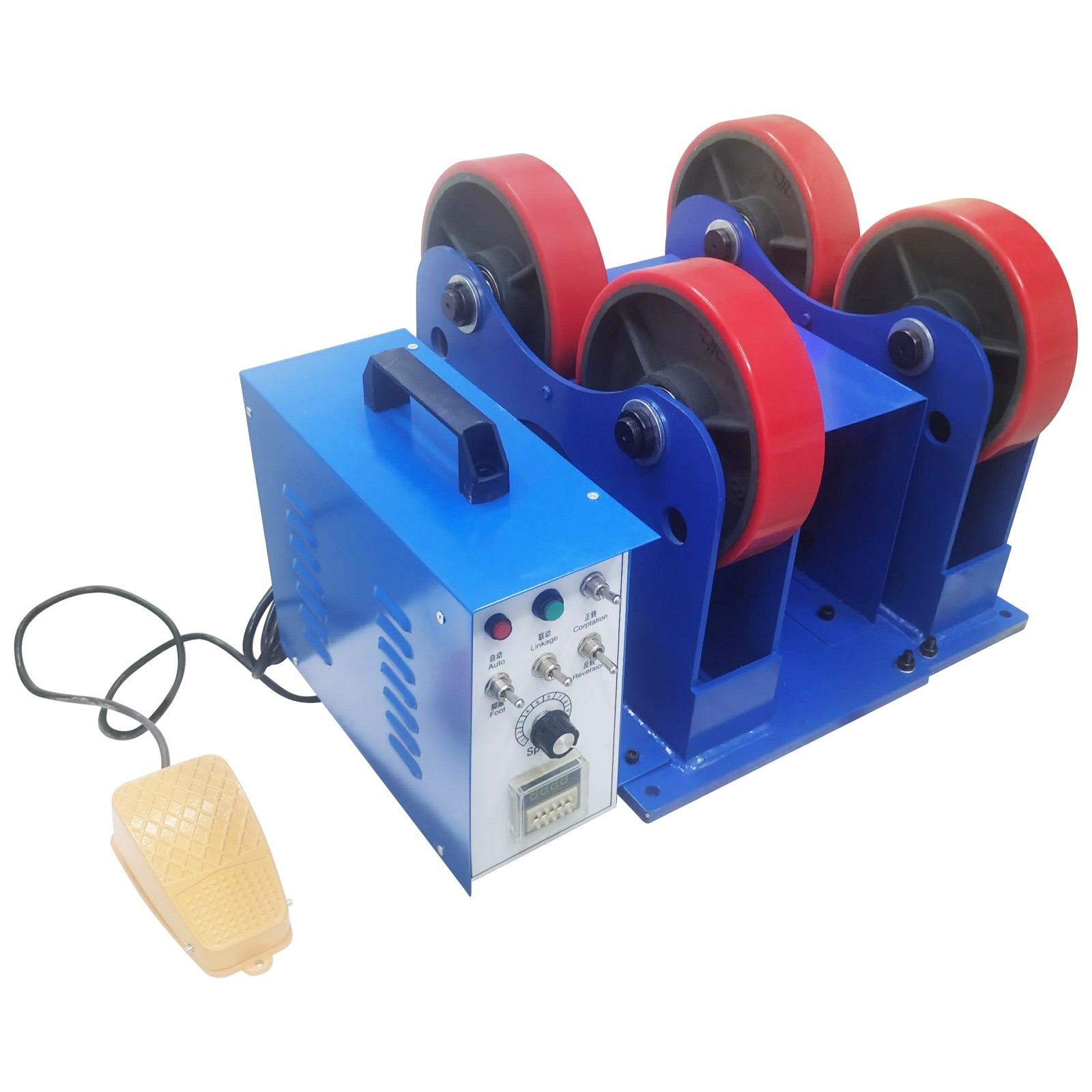2200lbs Timer-Controlled Welding Turning Roller Linkage Roller 1.97''~23.62''